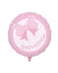 PALLONCINO MYLAR BATTESIMO ROSA