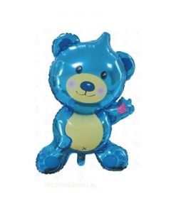 PALLONCINO SUPERSHAPE MYLAR ORSETTO BABY AZZURRO PZ.1