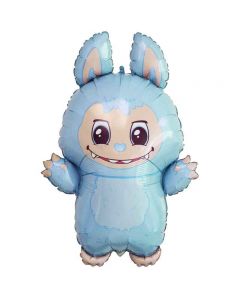 PALLONCINO MYLAR SUPERSHAPE 26" LABUBU BAD BUNNY BLUE