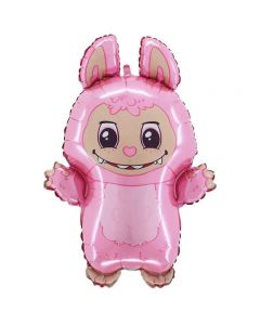 PALLONCINO MYLAR SUPERSHAPE 26" LABUBU BAD BUNNY PINK