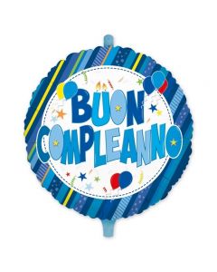 PALLONCINO MYLAR BUON COMPLEANNO CELESTE 