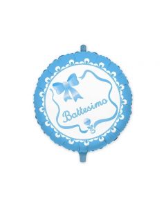 PALLONCINO MYLAR  IL MIO BATTESIMO CELESTE 