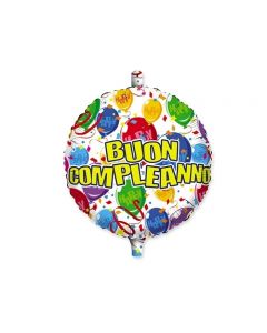 PALLONCINO MYLAR BUON COMPLEANNO BALLONS