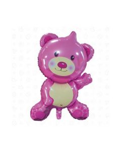 PALLONCINO SUPERSHAPE MYLAR ORSETTO BABY ROSA PZ.1