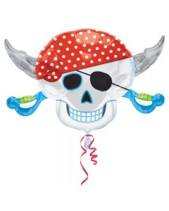 PALLONCINO MYLAR SUPERSHAPE TESCHIO PIRATI