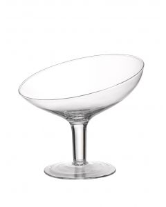 PATERA IN VETRO TRASPARENTE D.23CM H 26,5CM