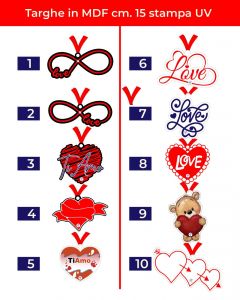 TARGHE IN LEGNO SAGOMATE SAN VALENTINO LV