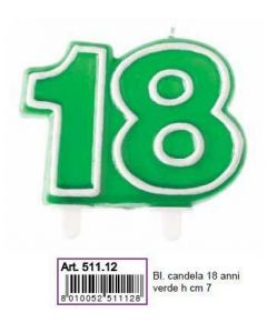 CANDELINA NUMERICA IN CERA N.18