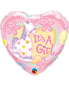 PALLONCINO MYLAR CUORE IT'S A GIRL