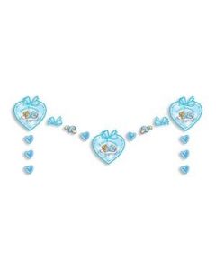 FESTONE ARMONIA CUORE BATTESIMO CELESTE