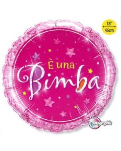 PALLONCINO MYLAR TONDO E' UNA BIMBA