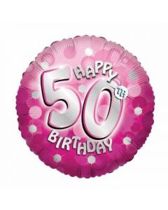 PALLONCINO MYLAR HAPPY 50TH BIRTHDAY