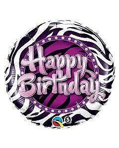 FOIL COMPLEANNO ZEBRATO 18"