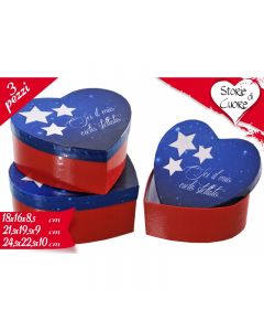 SET SCATOLE MEDIE CUORE STELLE PZ.3 LV