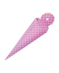 SCATOLINA PORTACONFETTI POIS FUCSIA PZ. 25