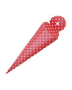 SCATOLINA PORTACONFETTI POIS ROSSO PZ. 25 