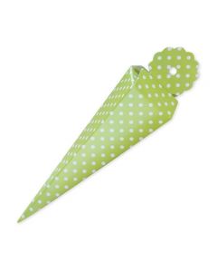 SCATOLINA PORTACONFETTI POIS VERDE MELA PZ. 25