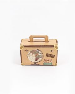 SCATOLINA VALIGIA CON MAPPAMONDO 8x3cm 20pz.