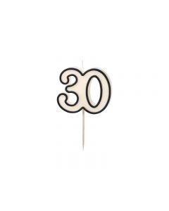 CANDELINA NUMERO 30 BLACK & WHITE