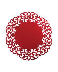 SOTTOPIATTI ROSSI SATIN LINEA BAROQUE PZ.4