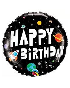 FOIL COMPLEANNO TEMA SPAZIO 18"
