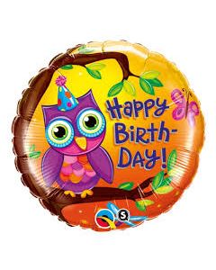 FOIL COMPLEANNO GUFO 18"