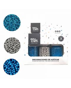 SET SPRINKLES MIX ARGENTO E AZZURRO 4MM 90GR