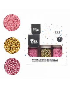 SET SPRINKLES MIX ROSA E ORO 4MM 90GR