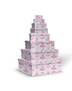 SET 8 SCATOLE RETTANGOLARI BALLERINA