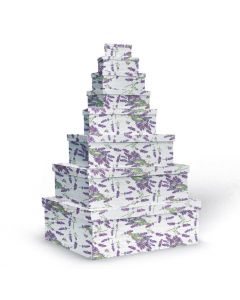 SET 8 SCATOLE RETTANGOLARI LAVANDA