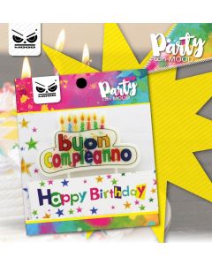 CANDELA SAGOMATA TORTA BUON COMPLEANNO