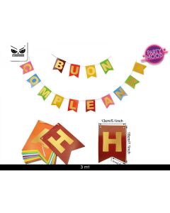 FESTONE BUON COMPLEANNO MULTICOLOR