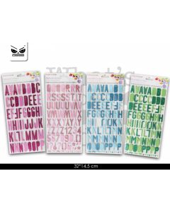 ALFABETO STICKERS CON NUMERI E LETTERE VARI COLORI