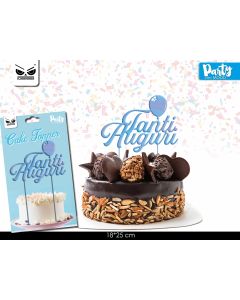 CAKE TOPPER TANTI AUGURI BLUE