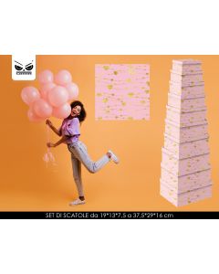 SET 10 SCATOLE REGALO RETTANGOLARI CUORI GOLD