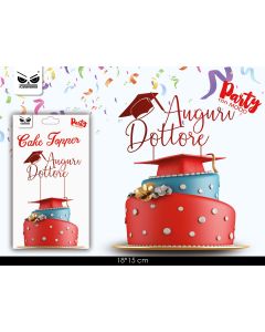 CAKE TOPPER IN PLASTICA AUGURI DOTTORE