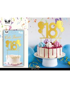 CAKE TOPPER IN PLASTICA 18 ANNI