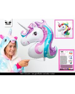 PALLONCINO MYLAR SUPERSHAPE UNICORNO RAINBOW
