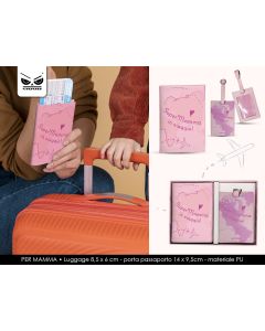 LUGGAGE TAG VALIGIA E PORTAPASSAPORTO SUPER MAMMA ST7756
