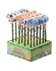 MATITA CON GOMMA ANIMALI DELLA GIUNGLA