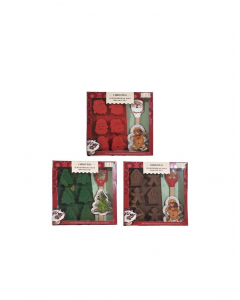 STAMPO DOLCI IN SILICONE CON SPATOLA 3PZ ASS.