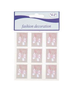 STICKERS ADESIVI FIOCCHETTI ROSA PZ.9