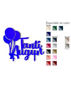 Cake Topper Tanti Auguri Plex