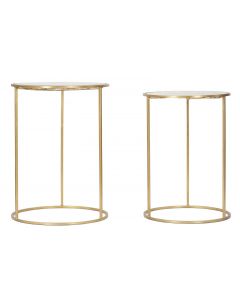 ALZATA ORO E BIANCO SET 2PZ CM 43X60-38X55CM