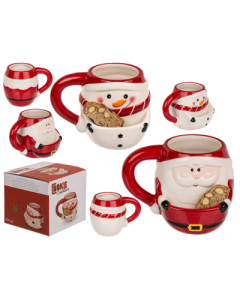 TAZZA IN CERAMICA CON SCOMPARTO PER BISCOTTI 