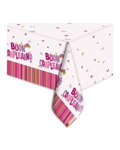 TOVAGLIA BUON COMPLEANNO ROSA PZ. 1