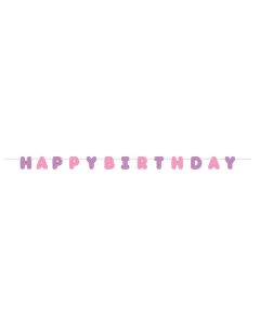 FESTONE HAPPY BIRTHDAY PURPLE PINK