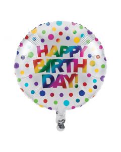 FOIL COMPLEANNO MULTICOLOR 18"