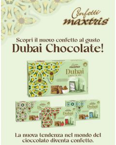 CONFETTI MAXTRIS CIOCOMANDORLA DUBAI CHOCOLATE 500GR