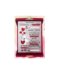 TARGA AMOREVOLE CON FRASE 1 LV